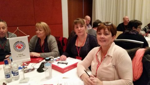 Nokkrir fulltrúar félagsins á þinginu