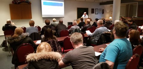 Hluti samninganefndar sem nú fundar á Akureyri