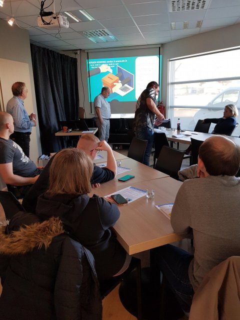 Frá fundinum á Grenivík í gær.