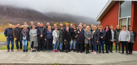 Hér má sjá hluta þeirra fulltrúa frá félaginu sem sátu þingið.