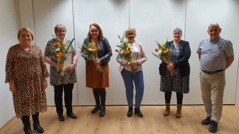 Á myndinni má sjá nýjan heiðursfélaga og þrjá gullmerkjahafa ásamt formanni og varaformanni félagsin&hellip;