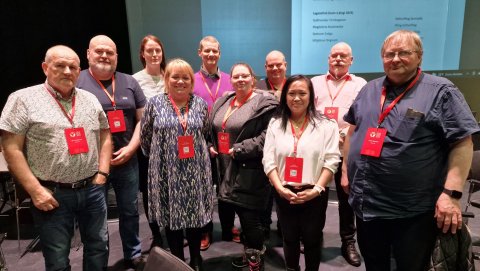 Fulltrúar félagsins á 8. þingi SGS sem fram fór í HOFI á Akureyri dagana 23. til 25. mars sl.