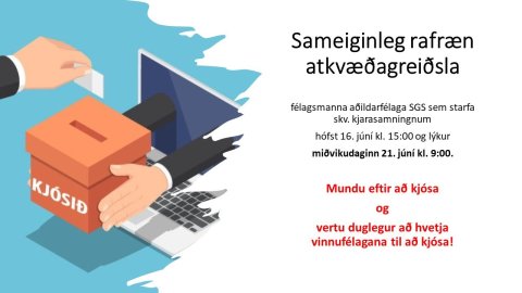 Rafrænni atkvæðagreiðslu um nýjan samning við ríkið lýkur kl. 9 í dag - Tökum þátt!