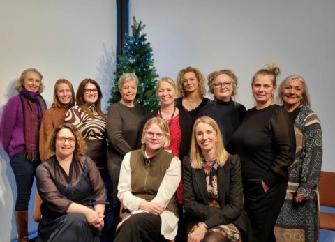 Við afhendingu styrkjanna í desember. Mynd fengin af vef VIRK.