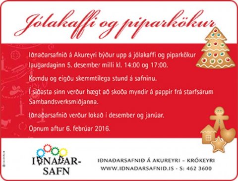 Jólakaffi á Iðnaðarsafninu - frestað um viku