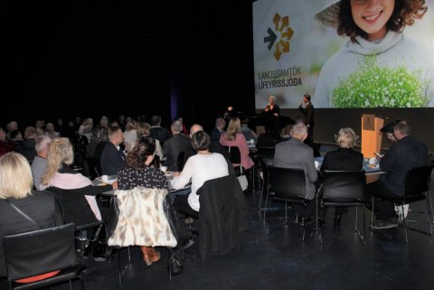 Mynd fengin af vef Landssamtaka lífeyrissjóða sem tekin var á afmælishátíðinni í Hofi.