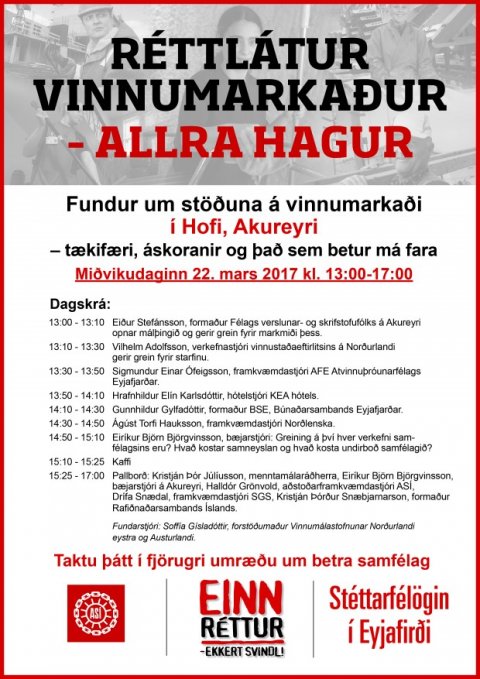 Réttlátur vinnumarkaður – allra hagur!