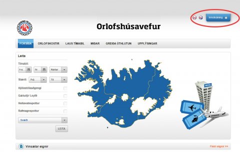 Gistimiðar og frístundakort til sölu á vefnum