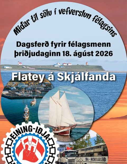 Dagsferð ársins verður í Flatey - miðar í vefverslun