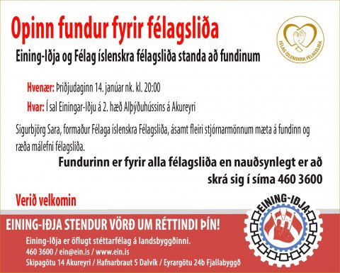 FUNDI FRESTAÐ - Opinn fundur fyrir félagsliða
