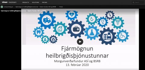 Fjármögnun heilbrigðisþjónustunnar - Upptökur af fundinum