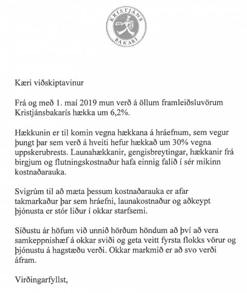 Ríkið hefur beðið fyrirtæki á markaði um að axla ábyrgð á þróun verðlags og því er miður að sjá bréf&hellip;