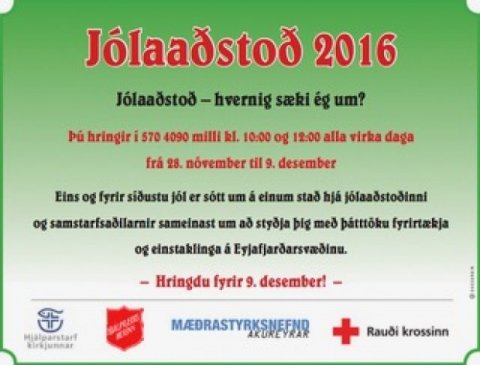 Jólaaðstoðin 2016 í Eyjafirði