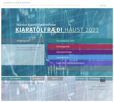 Ný skýrsla frá Kjaratölfræðinefnd
