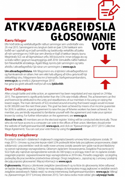 Atkvæðagreiðsla hefst á morgun