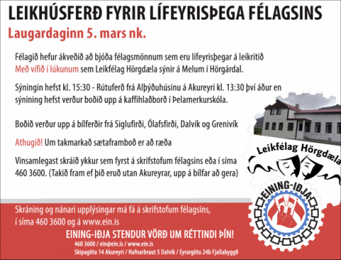 Leikhúsferð fyrir lífeyrisþega félagsins