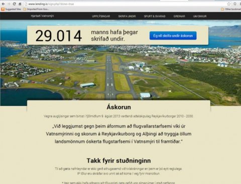 Skjáskot af lending.is