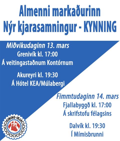Tveir kynningarfundir á morgun um nýjan samning við SA