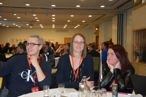 Sigurpáll og Guðbjörg á þingi ASÍ sl. haust ásamt Hrefnu ritara félagsins