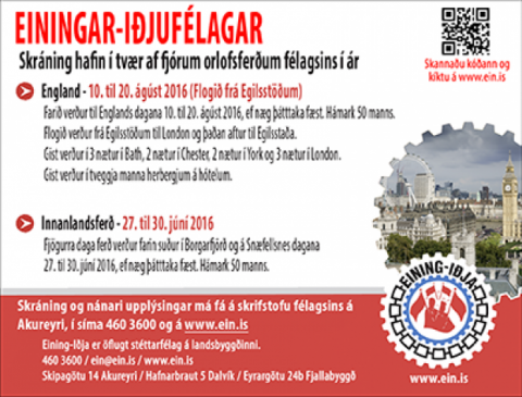 Skráning hafin í ferðir sumarsins