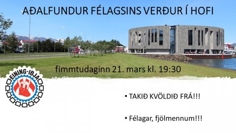 Aðalfundur félagsins er í kvöld - skrá í rútu fyrir kl. 13