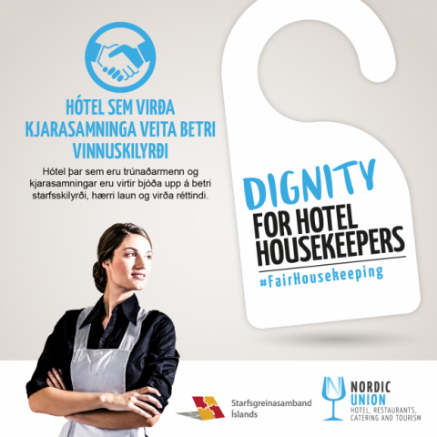 Hótelþernur krefjast góðra starfsskilyrða og vinnuumhverfis