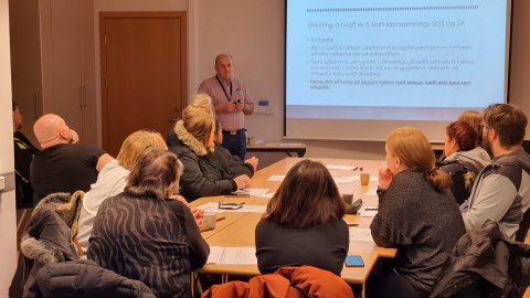 Frá fyrri fundinum sem fram fór á Akureyri. Á fundina voru boðaðir allir trúnaðarmenn sem starfa í M&hellip;