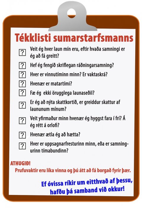Ert þú að vinna í sumar?