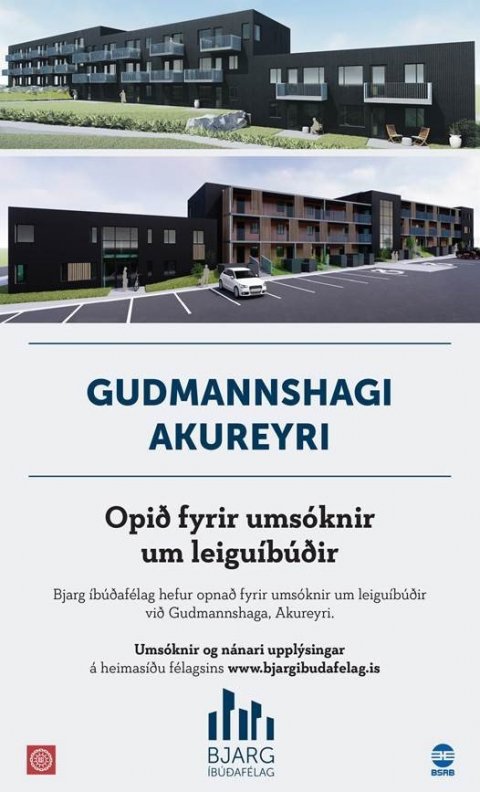 Opið fyrir umsóknir á nýjum staðsetningum hjá Bjargi, Gudmannshagi