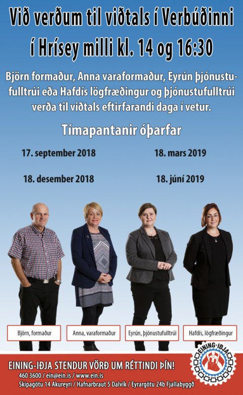 Við mætum til þín í vetur - Hrísey á morgun